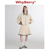 WhyBerry 24AW "Cream Berry" フラワーバッドハーフレングススカート