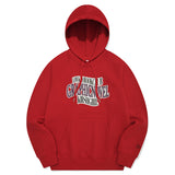 LOWKEY BOOK CLUB LETTERING RAGLAN HOODIE [RED]
