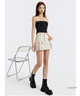 American Retro Camo Cargo Denim Shorts