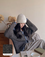 Bicolor loose fit Knit cardigan