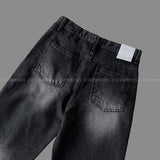 NOS132 ブラックブルーエンボスワイドジーンズ (XS ~ L)