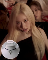 [ITZY Chaeryeong Necklace] レインディールチョーカーネックレス - Silver Color