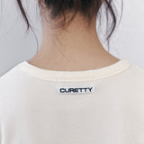 C 90S LINE WAFFLE BASIC T-SHIRT_CREAM