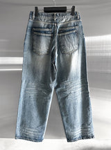 (Unisex) Lumen Double Pocket Washed Denim