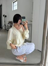 LIGHT SHIRRING JUMPER