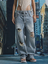 FOLDING SAGGING DENIM