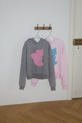 STARLIGHT KIRI CROPPED HOODIE (GREY)