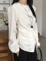 Matt drape blouse