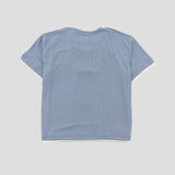 Harnel Layered Ribbed Henley Neck Short Sleeve T-shirt