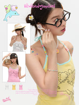 BETWEENANDx sunonebird ドルフィンビーズマルチカラーストラップトップ