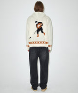 HOCKEY KNIT ZIP-UP HOODIE