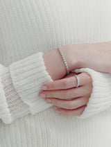 26SS★ [Premium Plating] Essence AB(W) Round Bezel Tennis Bracelet 3.0mm