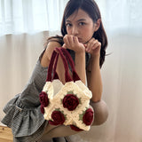 Handmade Rose Garden Crochet Bag