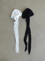 BEADED DOT LACE HEADSCARF (WHITE, BLACK 2COLORS!)