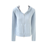 Layered Check Lining Hoodie Zip-Up 233237252