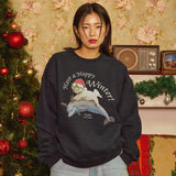 Christmas puppy dolphin jumping sweatshirts