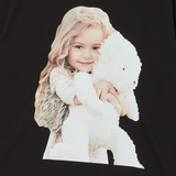 25SS ベイビーフェイスハグベアドールスリーブTシャツ ブラック