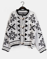 Enin Nordic duffle Button Short Knit Cardigan