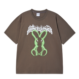 25SS NEON ALIEN RABBIT SHORT SLEEVE T-SHIRT COCOA