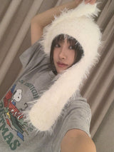 RABBIT FUR BEANIE