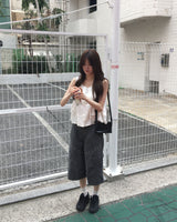 Stud bermuda pants