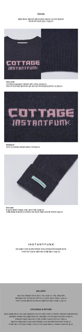 Cropped needlework wool-blend sweater