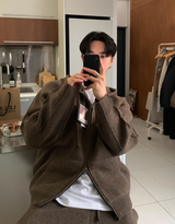 【セットアップ】Logane Maison ニットフーディー ジップアップ ワイドパンツ セット