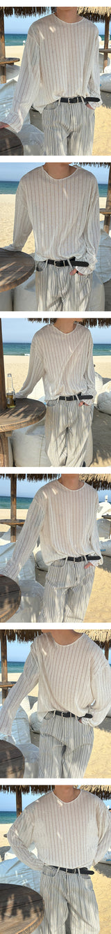 [Unisex] サマーシースルーニットTシャツ(3color)