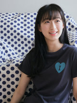 ハートロゴTシャツ - ディープネイビー