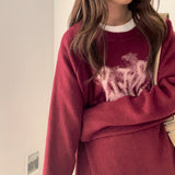 Zabel Brush Raglan Napping Long Sleeve Tee