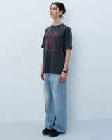 リボンキャッツTシャツ　チャコール