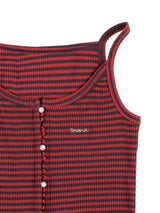 STRIPE JERSEY VEST (RED)