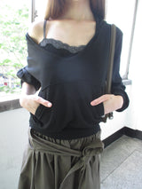 v neck pocket hoody
