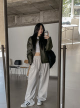 Bleed Washing Leather Biker Jacket