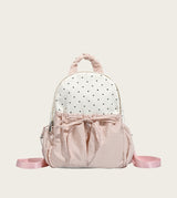 Ribbon Polka Dot Canvas Backpack – Cute College & Commuter Bag