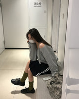 [ORIGINAL] シュガーバックルオフショルダースウェットシャツ