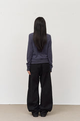 (W) Ruffled Layered Cardigan