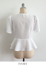 Luzel Puff Peplum Blouse