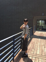  Avin Crop Waffle Short Sleeve T-Shirt 4C