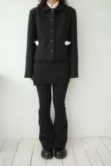 Hush Wrap Skirt Pin Tuck Pants (2color)