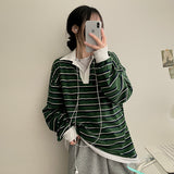 Lao Rouge Fit Color Collar Danjara Sweatshirt T-shirt
