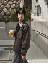 Honey Crack Leather Jacket