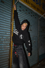 UNICORN VARSITY EMBLEM HOODIE BLACK