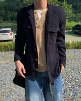 Knit Shirt Cardigan