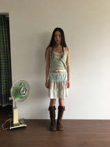 Slough punched sleeveless top (3color)
