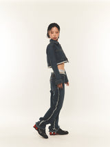 LOW-RISE DENIM PANTS (FOR UNISEX)