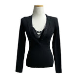 Secret Slim Fit Button Rib Knit & Lace Bra 2pcs
