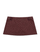 PIGMENT STAR MINI SKIRT(BURGUNDY)
