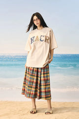 エスニックパッチエンブロイダリーTシャツ