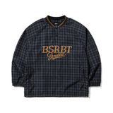 BSRBT SPORTY PULLOVER SNAP JACKET - CHECK BROWN/CHECK GREEN
